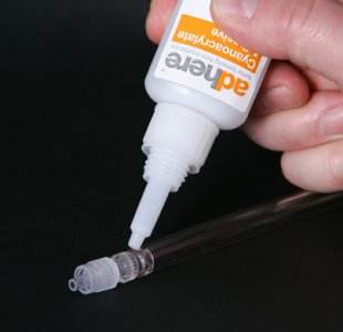 Plastic bonding with cyanoacrylate adhesive