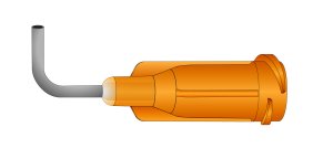 90 degree dispensing tip