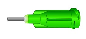 1/4" Blunt end stainless steel dispensing tip