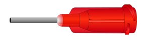 1/2" Blunt end stainless steel dispensing tip