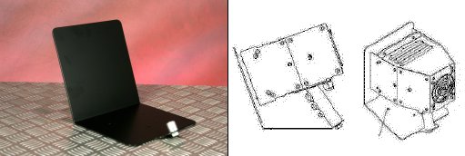 Stand with integral shield