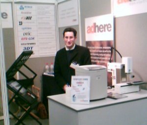 Aaron on the run at a recent trade show