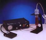 Pressure dispenser with high volume air exhaust