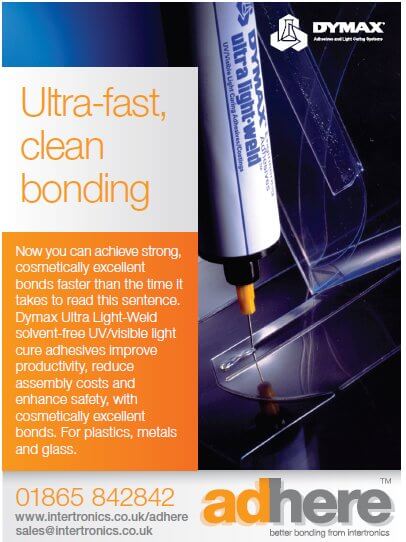 Ultra-fast, clean bonding with light curing adhesives