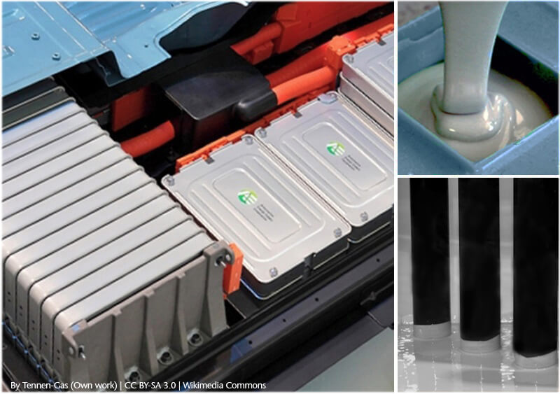 Thermally conductive materials for electric and hybrid vehicle batteries