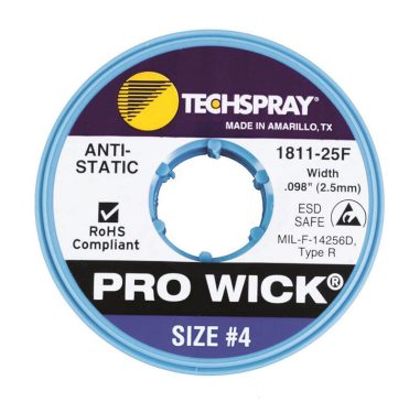 TEC1811-25F Techspray Pro Wick desoldering braid