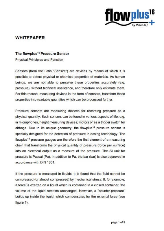 White Paper - The flowplus16 Pressure Sensor