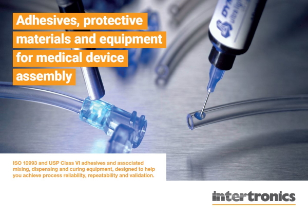 intertronics medical device assembly adhesives brochure
