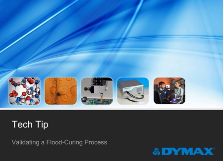validating a UV flood curing process video