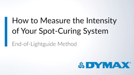 validating a UV spot curing process video
