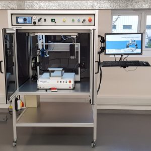 archytas robot enclosure with robot, uv curing and dispensing