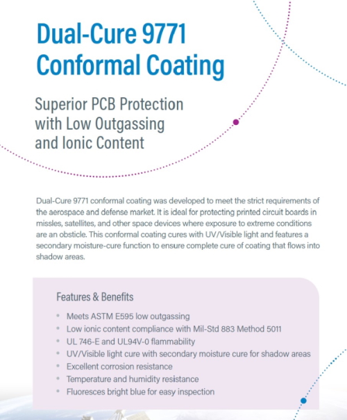Dymax 9771 Conformal Coating infographic