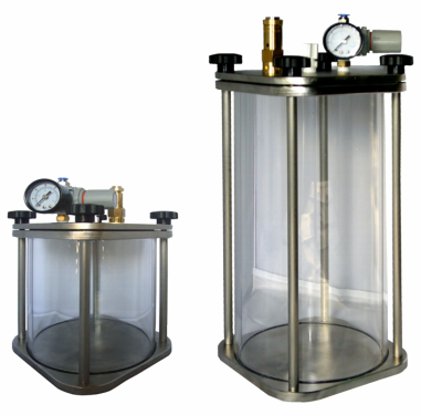 clear PPCTG Pressure Pots in 2 different sizes