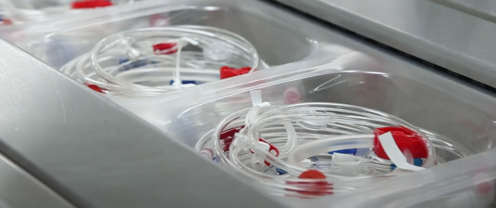A tray full of medical tube-based devices